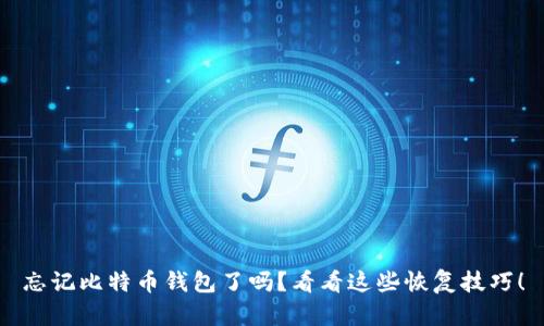 忘记比特币钱包了吗？看看这些恢复技巧！
